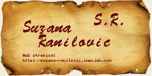 Suzana Ranilović vizit kartica